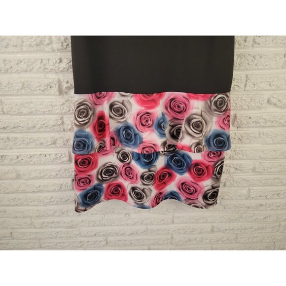 Lucy Diamonds Womens Dress 3X Plus Tank Mini Pull On Tiered Pink Floral BLA90E - Picture 5 of 11